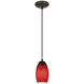 Merlot 1 Light 3.5 inch Oil Rubbed Bronze Pendant Ceiling Light