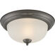Pendenza 2 Light 13.25 inch Oiled Bronze Flush Mount Ceiling Light