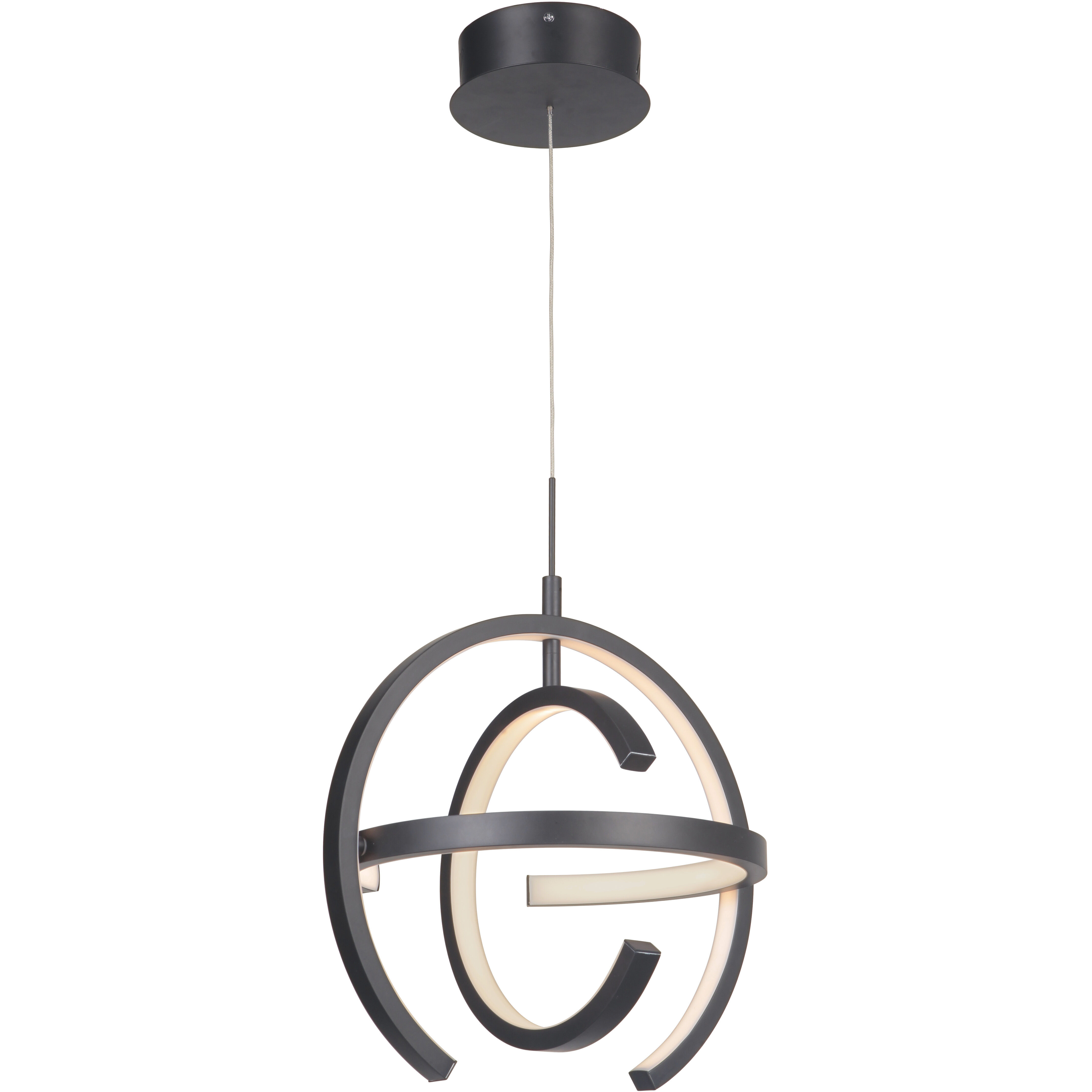 Dolby LED 13.75 inch Matte Black Pendant Ceiling Light