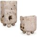 Quarried Stone 11 X 7 inch Indoor Outdoor Candleholders, Set of 2