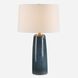 Submerged 26.25 inch 150.00 watt Deep Blue Glaze and Antique Brass Table Lamp Portable Light