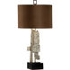 MarketPlace 34 inch 100 watt Spotted White Wash Steel Table Lamp Portable Light