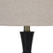 Hilo 26.5 inch 100.00 watt Black and Antique Brass Table Lamp Set Portable Light, Pair