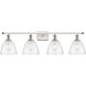 Ballston Ballston Dome LED 38 inch White and Polished Chrome Bath Vanity Light Wall Light in Seedy Glass