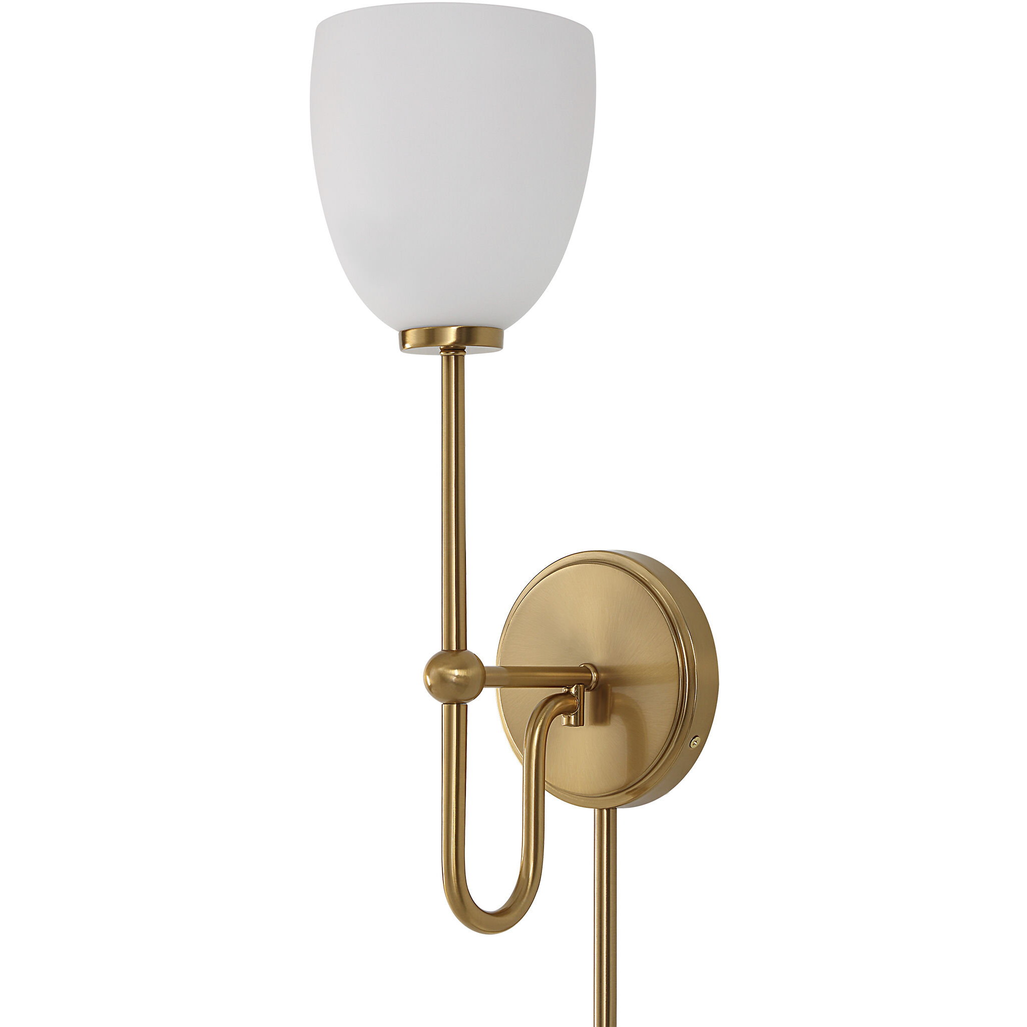 Trophy 1 Light Warm Brass Sconce Wall Light