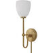 Trophy 1 Light Warm Brass Sconce Wall Light