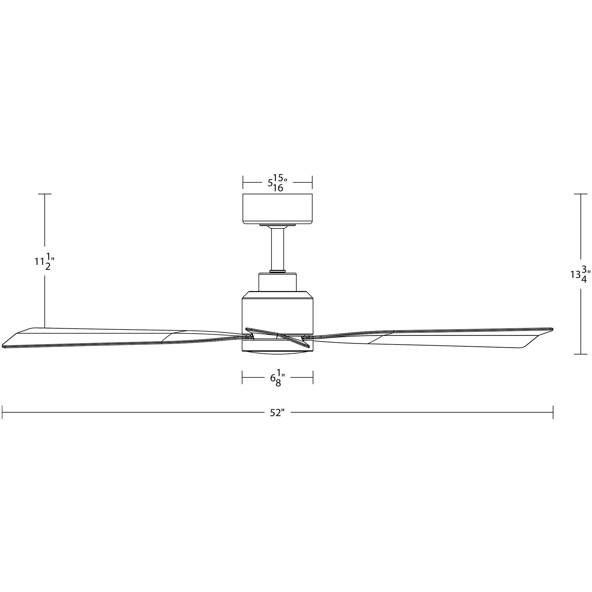 Clean 52 inch Matte White Downrod Ceiling Fans, Smart Fan