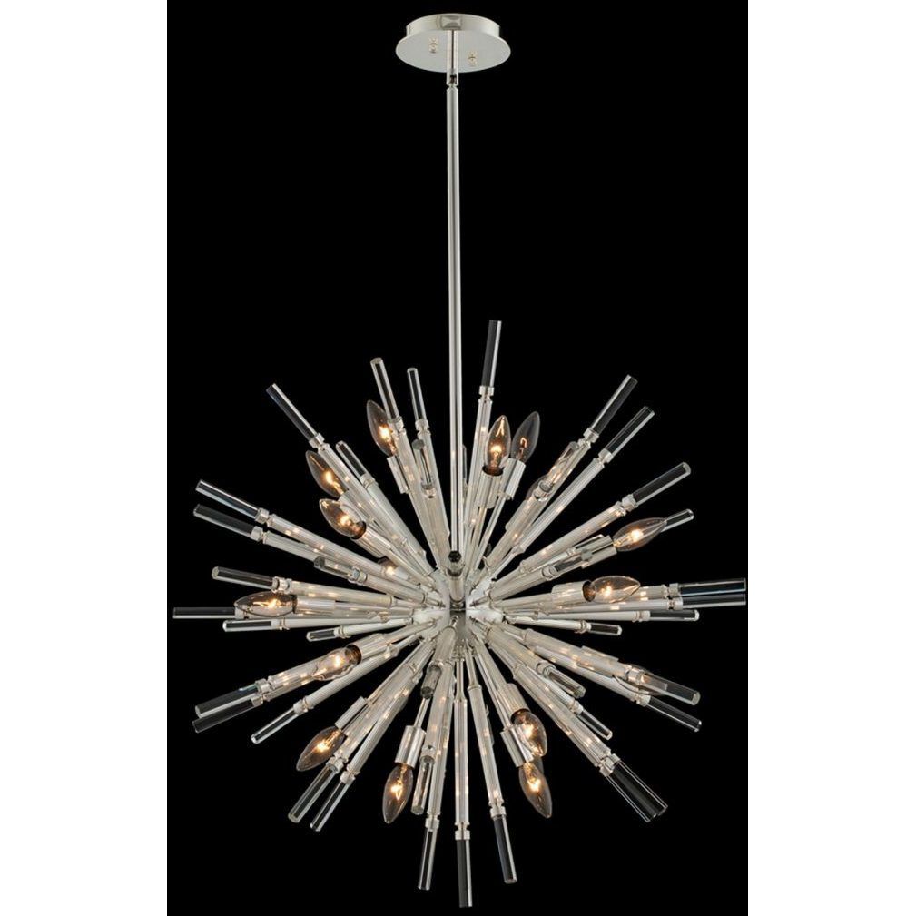 Sprazzo 19 Light 28 inch Polished Silver Pendant Ceiling Light