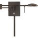 George's Reading Room 3.5 inch 8.00 watt Copper Bronze Patina Swing Arm Wall Lamp Wall Light