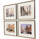 Venice Blue and Green and Pink Framed Art