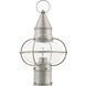 Newburyport 1 Light 15 inch Brushed Nickel Outdoor Post Top Lantern