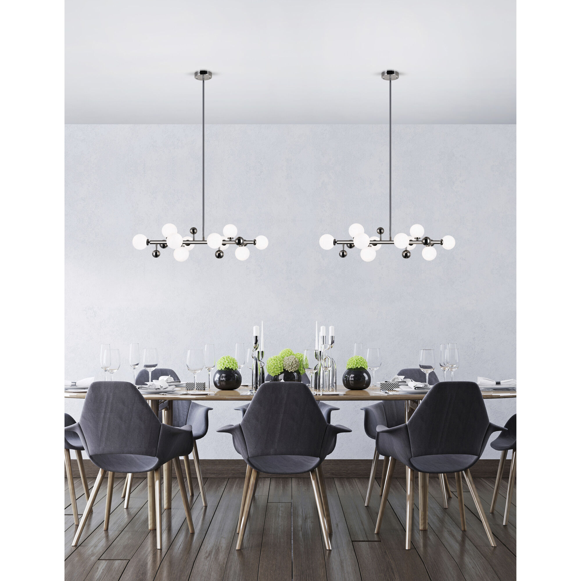 Element LED 36 inch Polished Nickel Island/Pool Table Light Ceiling Light