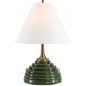 McKay 25 inch 150 watt Dark Green and Brass Table Lamp Portable Light