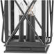 Montecito 3 Light 18.5 inch Museum Black Outdoor Pier Mount Lantern in Non-LED