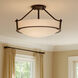 Hathaway 4 Light 20.75 inch Olde Bronze Indoor Semi-Flush Mount Ceiling Light in Etched White