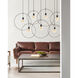 Sean Lavin Mina LED 9 inch Natural Brass Line-Voltage Pendant Ceiling Light in 3, LED 90 CRI 3000K, Black Cord