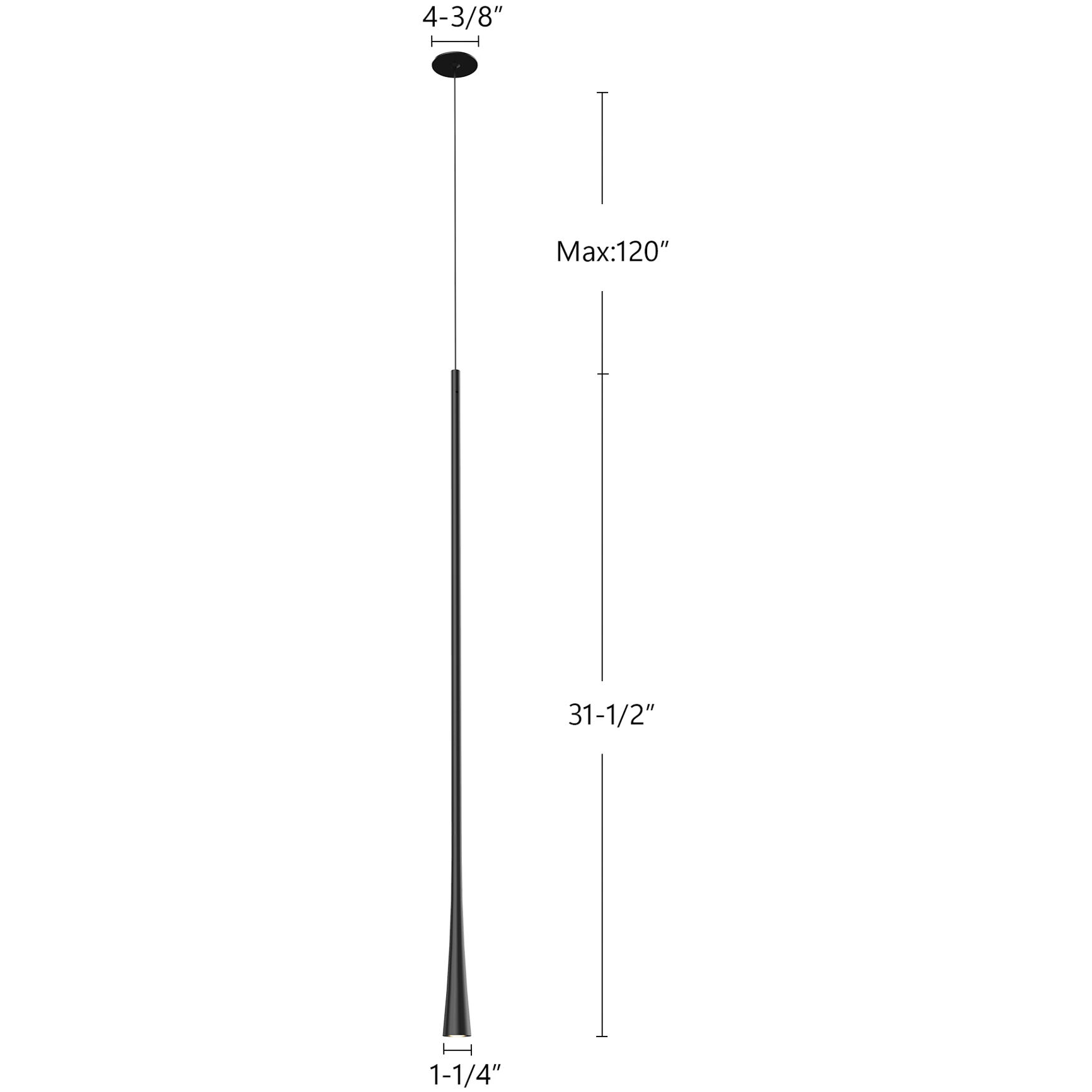 Taper Pendant Ceiling Light in White