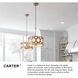 Carter 6 Light 28.5 inch Burnished Gold Indoor Chandelier Ceiling Light