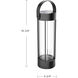 Suara 16.75 inch 3.00 watt Black Exterior Portable Lamp