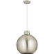 Newton Sphere 1 Light 16 inch Satin Nickel Pendant Ceiling Light