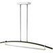 Arc LED 43.5 inch Chrome Linear Chandelier Ceiling Light