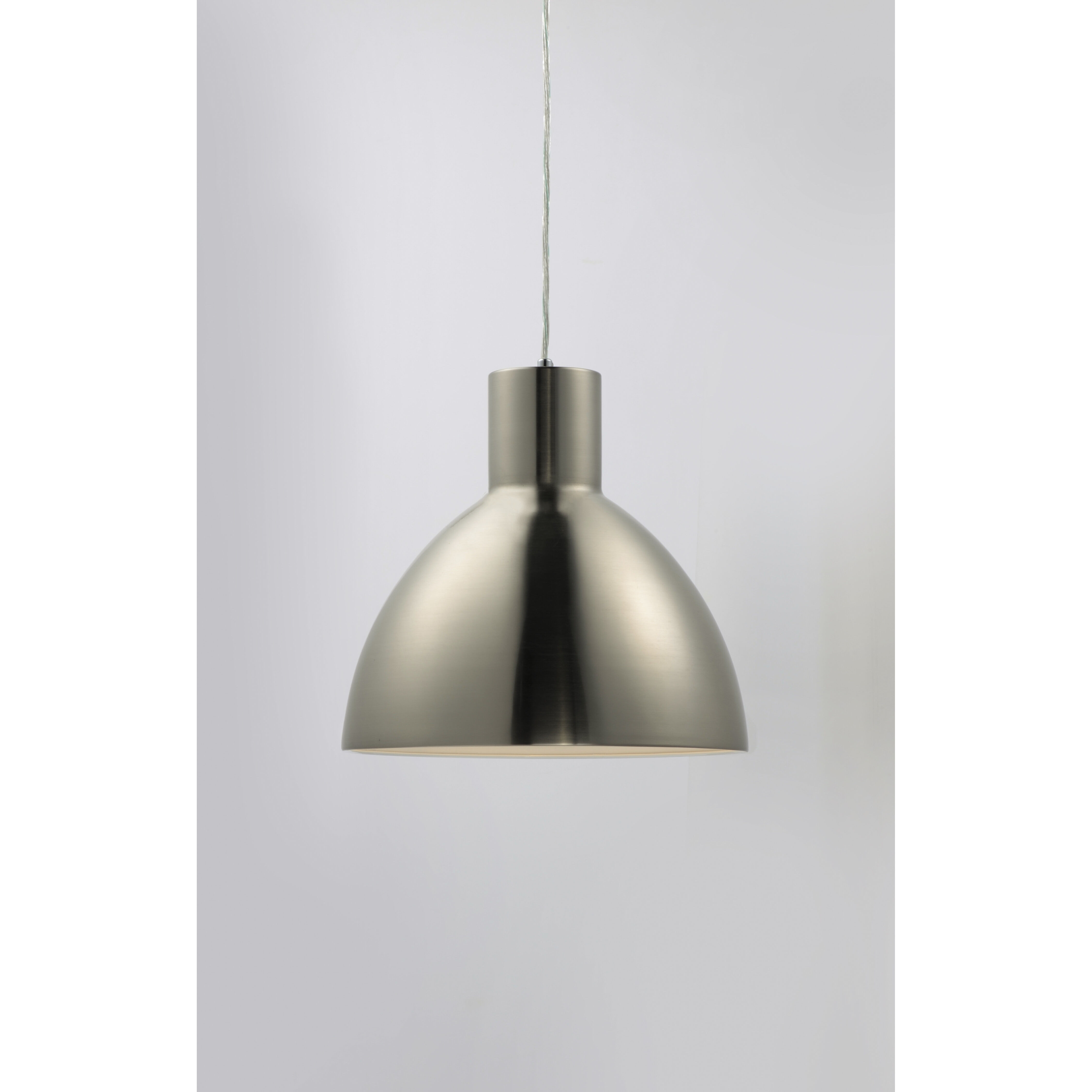 Cora 1 Light 13.75 inch Satin Nickel Single Pendant Ceiling Light