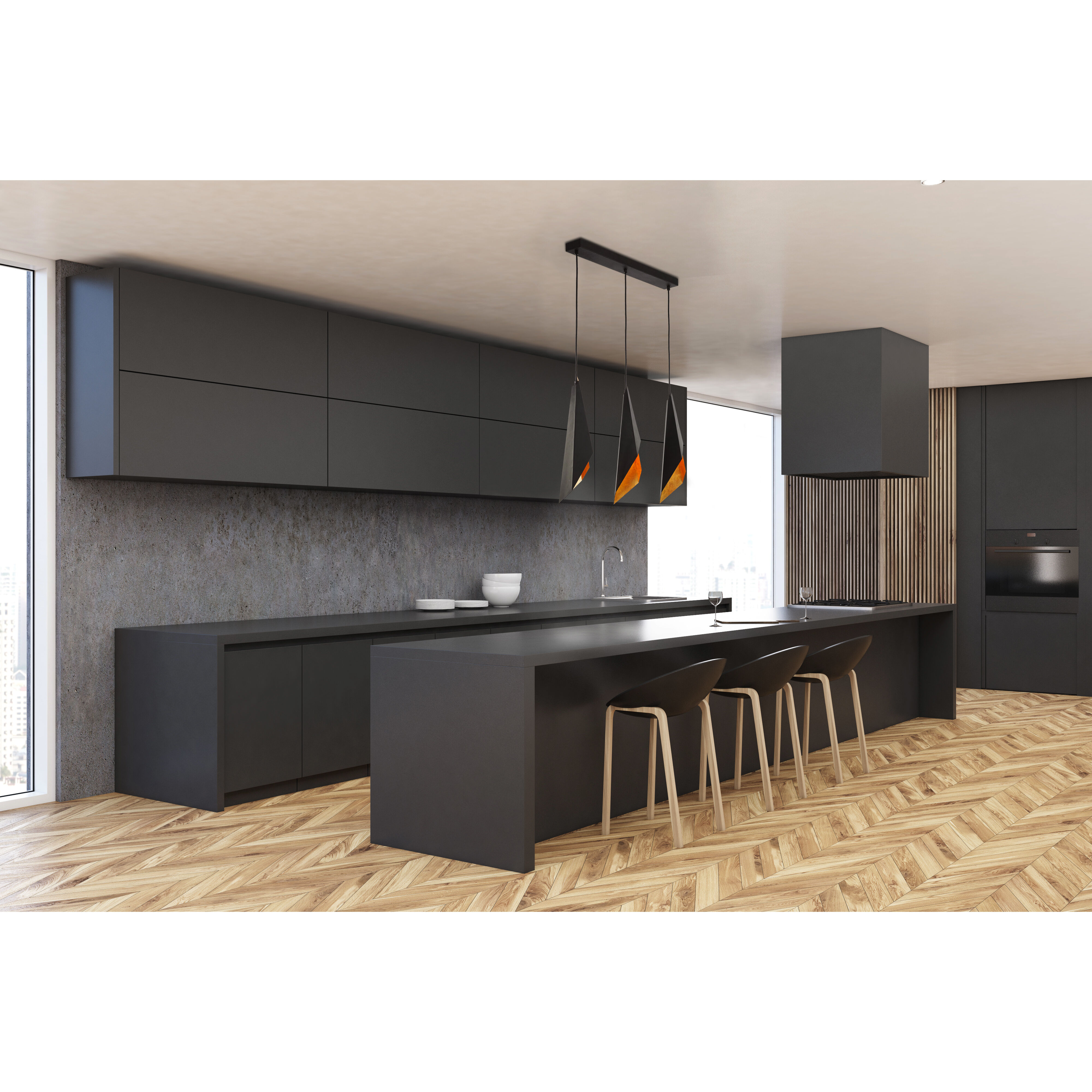 Velo 3 Light 5.3 inch Matte Black Multi Light Pendant Ceiling Light