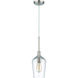 Neighborhood 1 Light 6 inch Brushed Polished Nickel Mini Pendant Ceiling Light