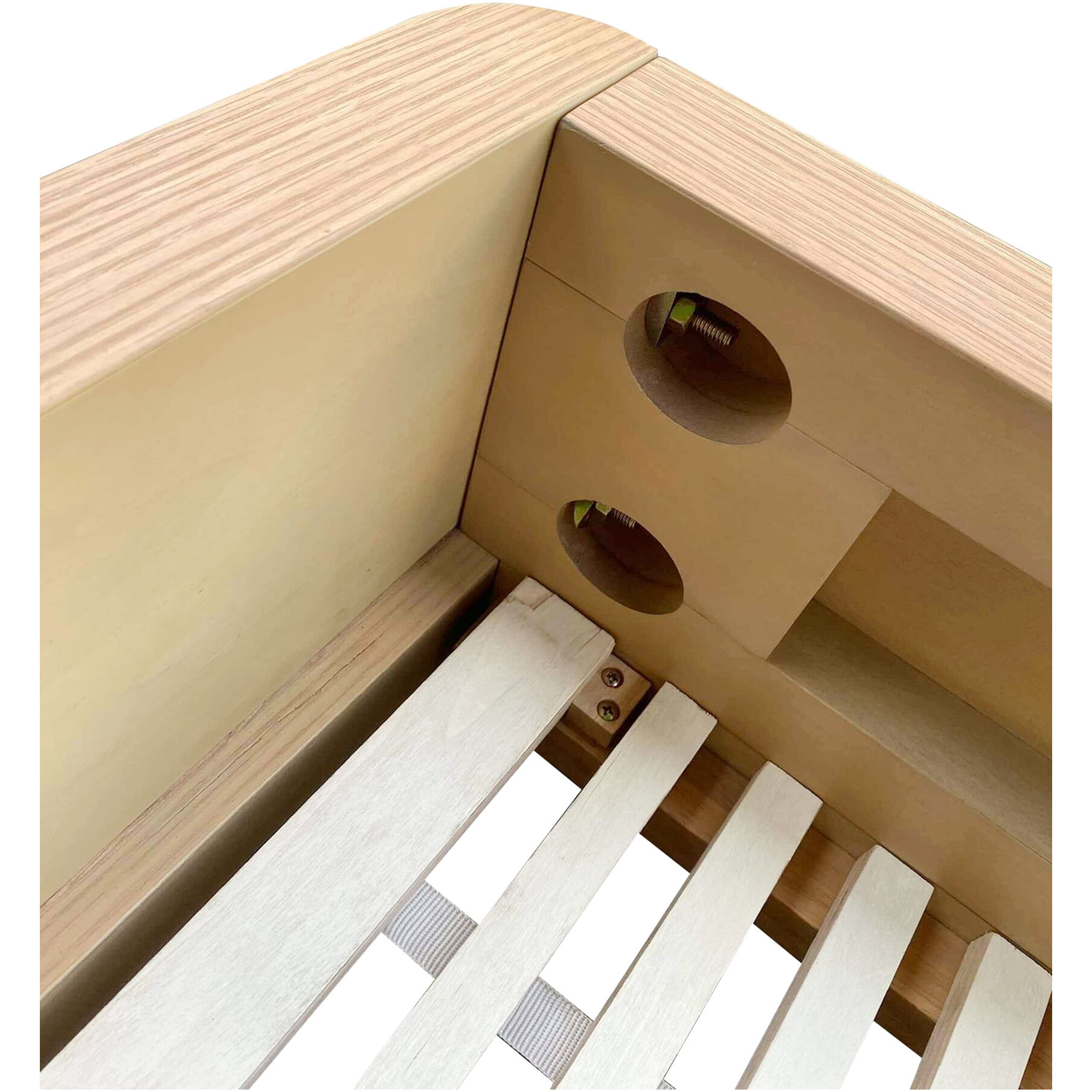 Round Off Brown Bed, King