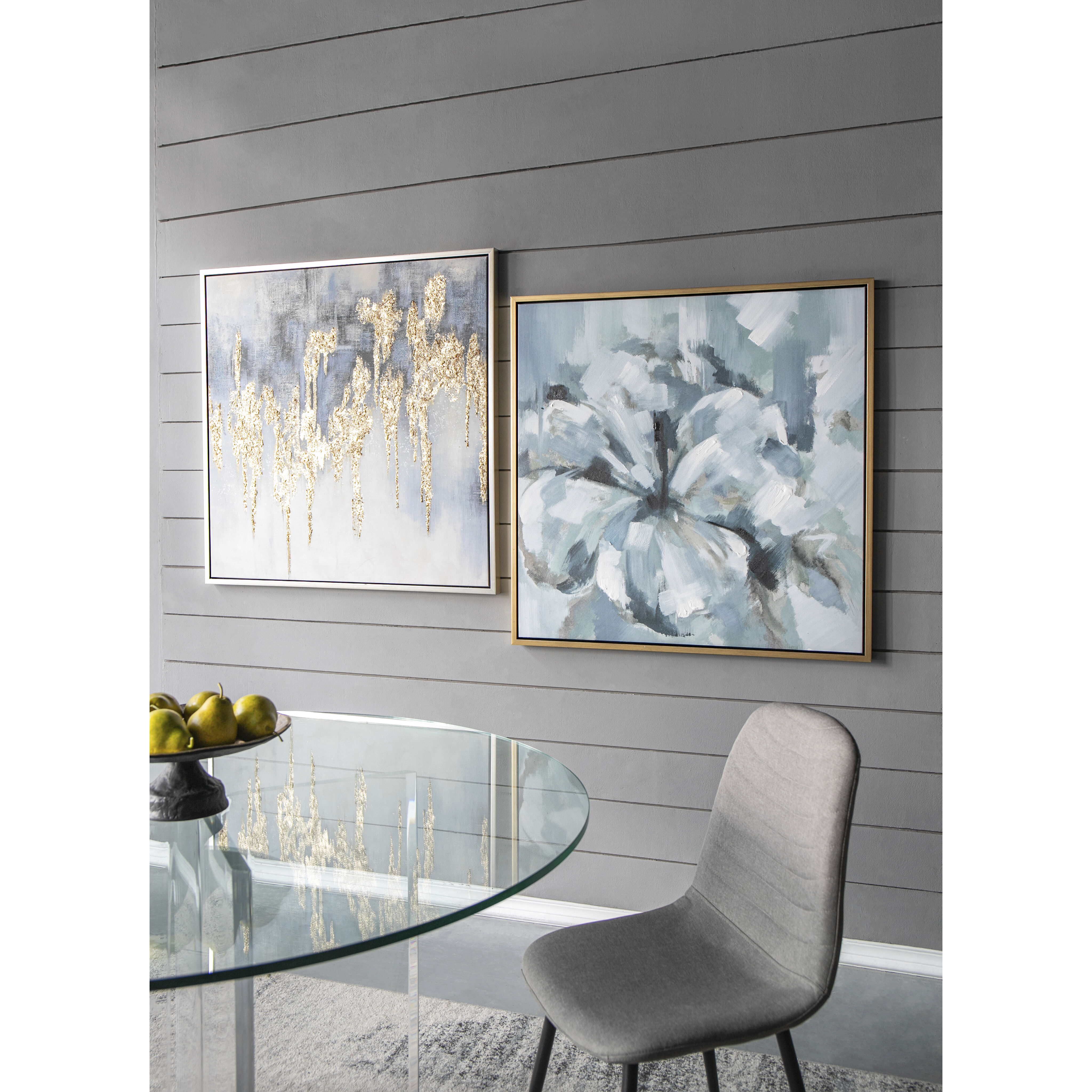 Summer Grey/Blue/Gold Wall Art