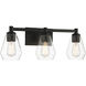 Clarity 3 Light 24 inch Coal Bath Vanity Wall Light