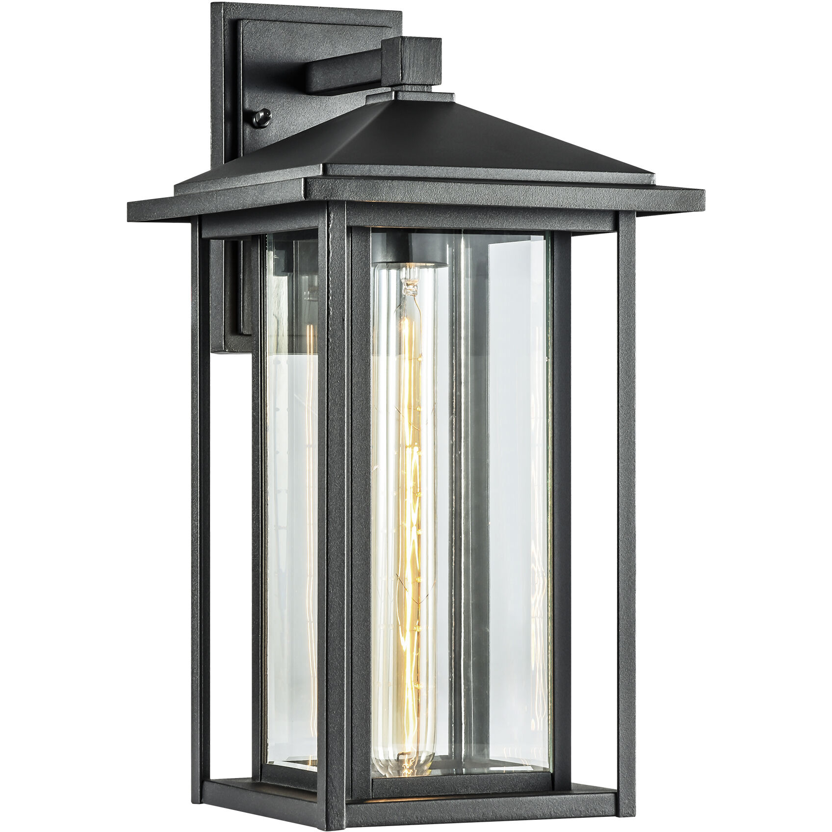 Caldwell 1 Light 17.13 inch Matte Black Outdoor Wall Light