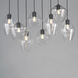Geode 8 Light 17.5 inch Black Multi-Light Pendant Ceiling Light