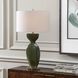 Curhan 29 inch 150 watt Moss Green and Antique Brass Table Lamp Portable Light