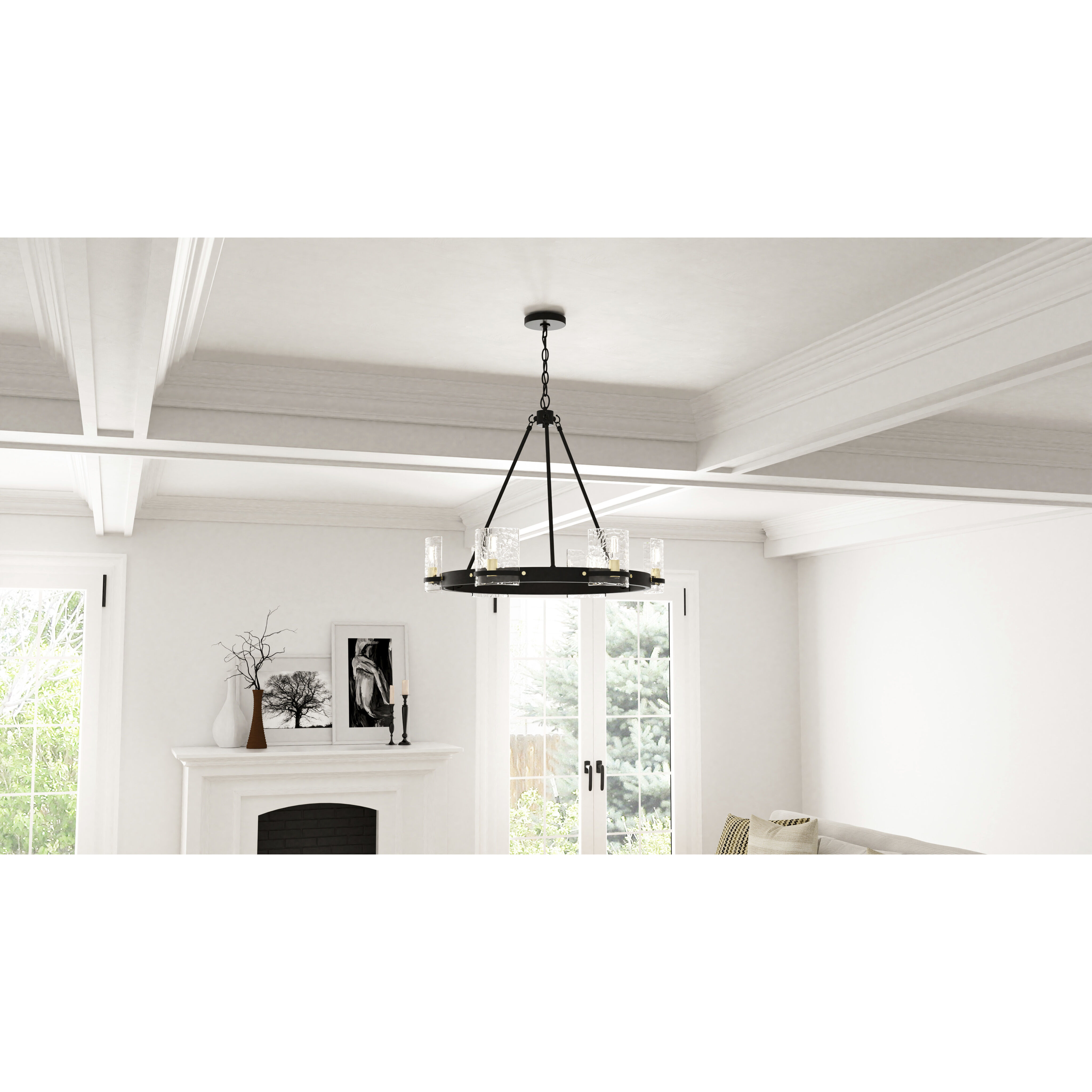 Gloucester 6 Light 28.25 inch Matte Black Chandelier Ceiling Light