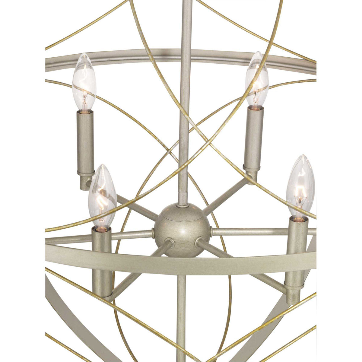 Gerald Ave 6 Light Silver Ridge Pendant Ceiling Light
