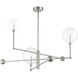 Modern LED 46 inch Brushed Nickel Chandelier Ceiling Light