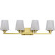 Lune 32 inch Vintage Brass Vanity Wall Light