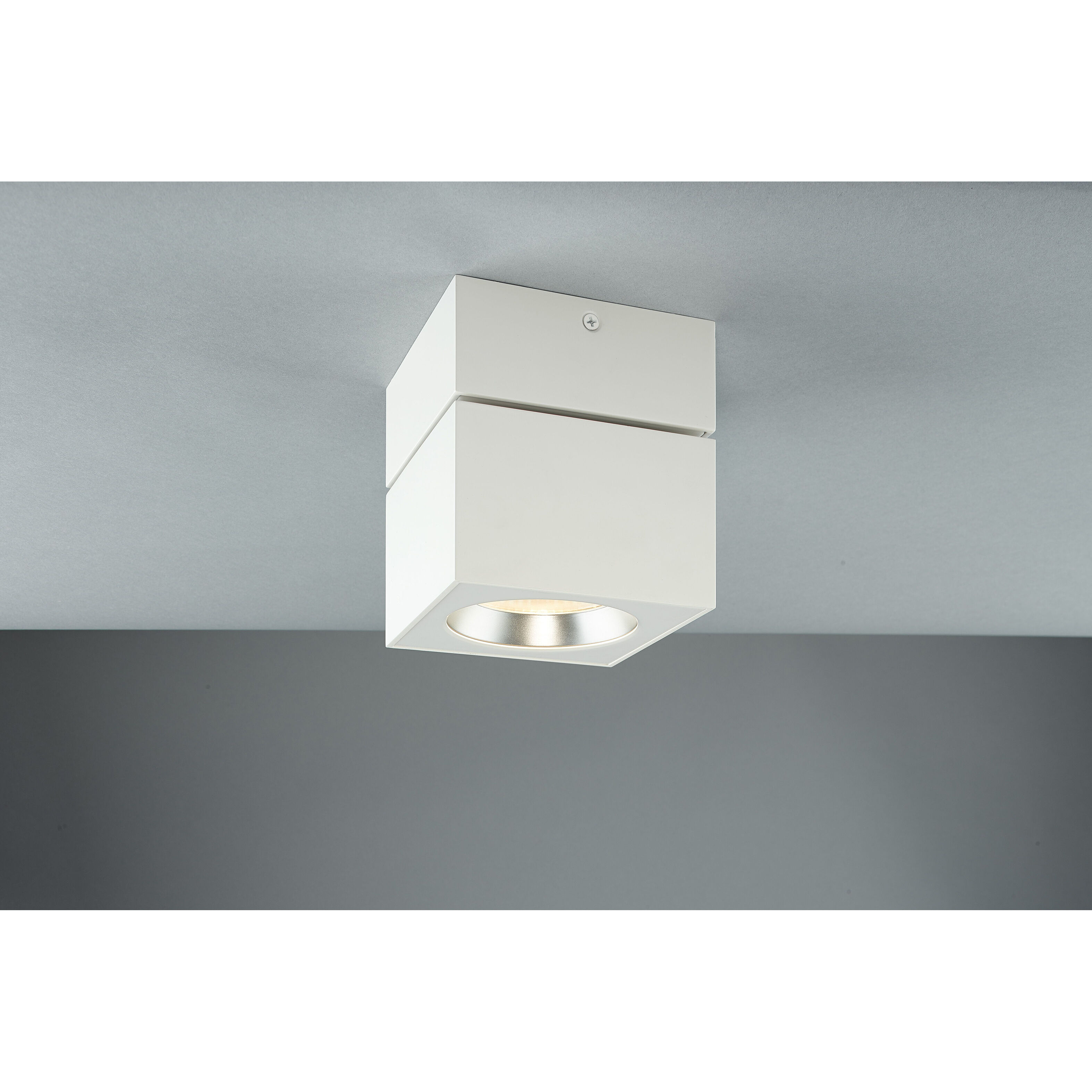 Square LED 4.8 inch White Surface Mount Ceiling Light in 1250, 34° Specular