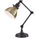 Alden 18.5 inch 40 watt Antique Bronze with Brass Accents Desk Lamp Portable Light, Simplee Adesso