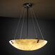 Clouds LED 18 inch Matte Black Pendant Ceiling Light in 3000 Lm LED, Pair of Square with Points, Round Bowl
