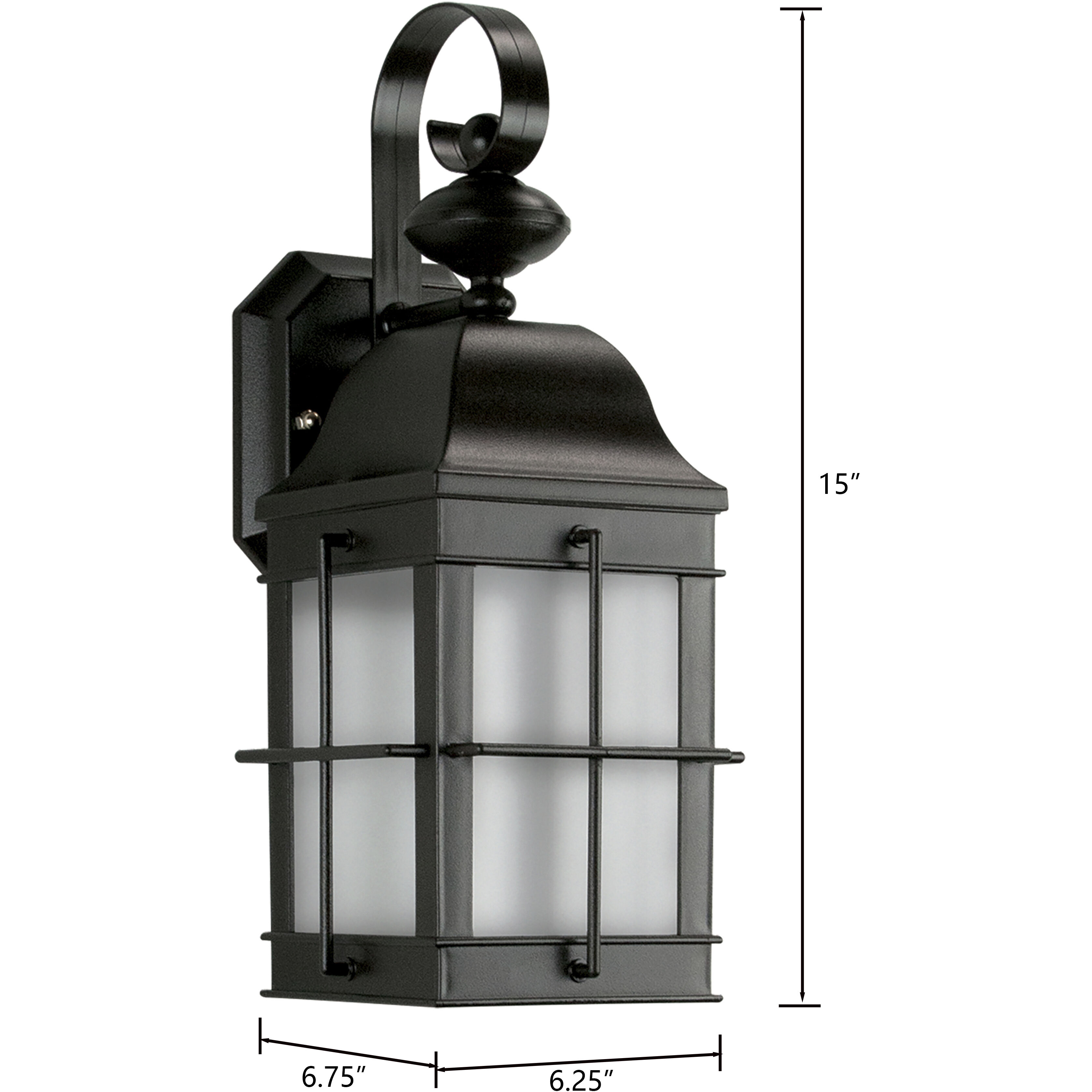 Bibury 1 Light 15 inch Black Outdoor Sconce