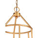 Biltmore 3 Light 16 inch Antique Gold Leaf/Frosted Pendant Ceiling Light