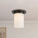 Mineral 1 Light 7.88 inch Urban Bronze and Matte Opal Glass Flush Mount Ceiling Light in Opal Glass Shade