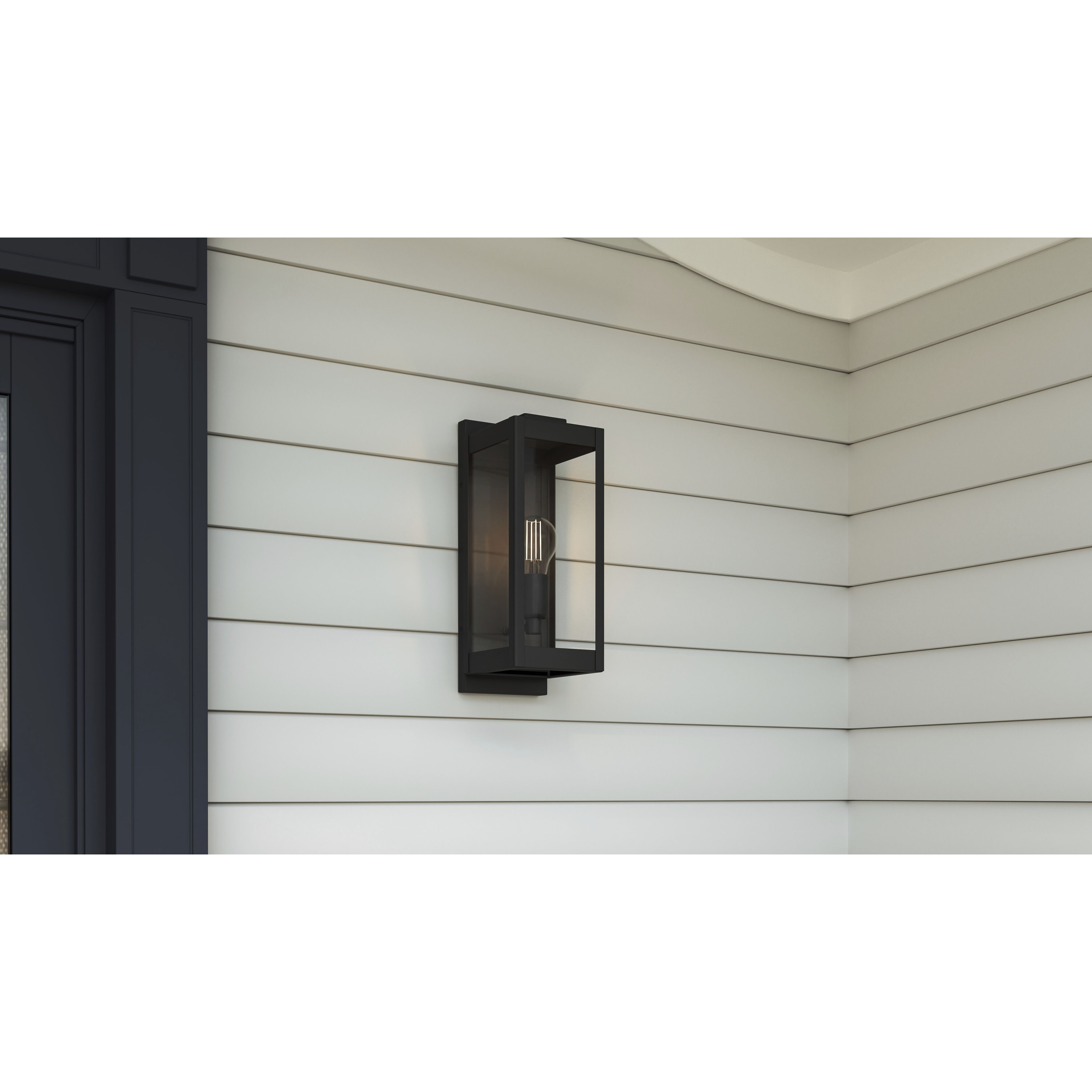 Eastover 1 Light 16 inch Earth Black Outdoor Wall Lantern, Medium