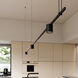 Suspenders LED 97 inch Satin Black Suspension Ceiling Light