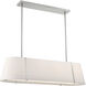 Fulton 4 Light 41.75 inch Polished Nickel Linear Chandelier Ceiling Light