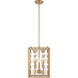 Birch 4 Light 12 inch Warm Brass Pendant Ceiling Light