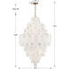Addis 20 Light 31.5 inch Aged Brass Chandelier Ceiling Light in White