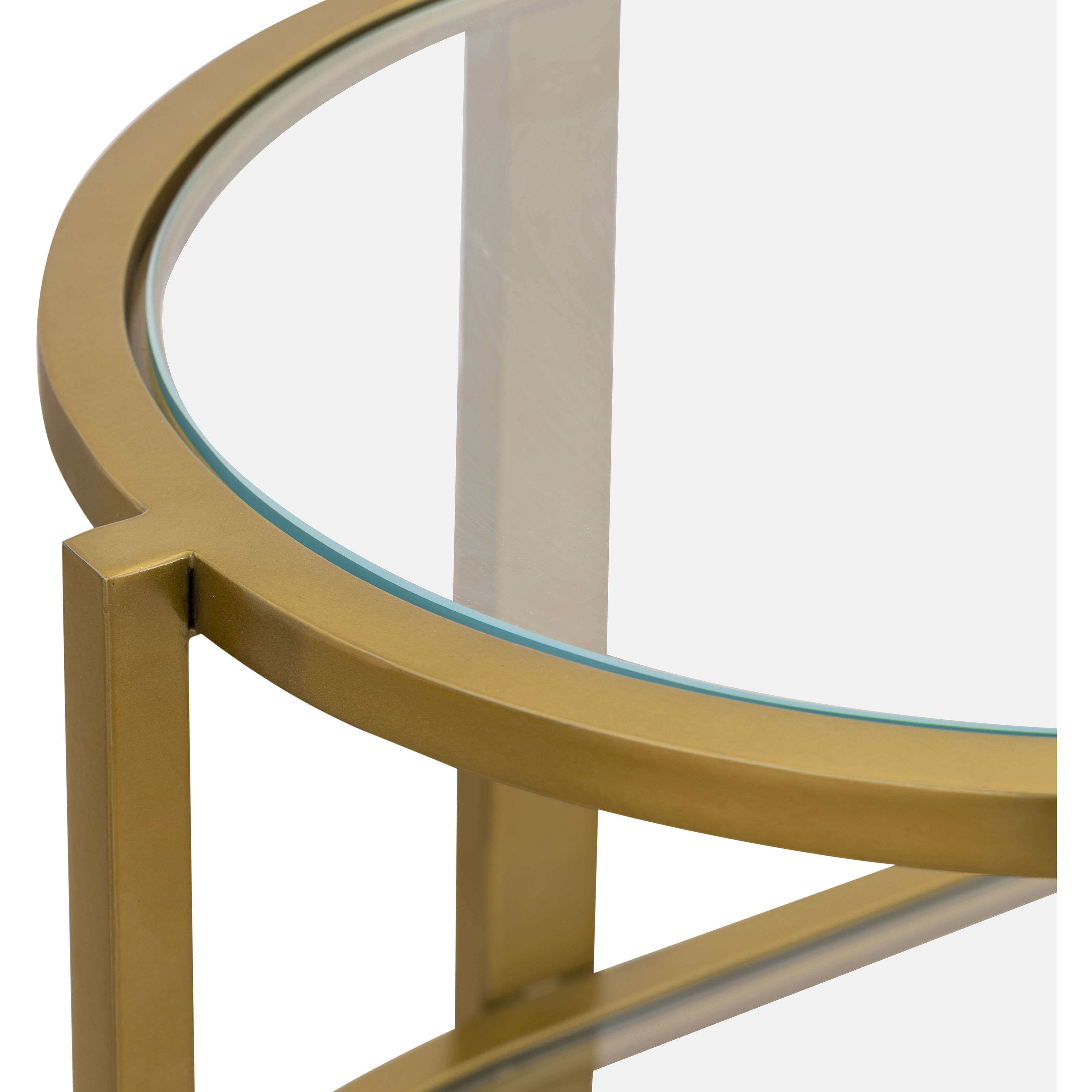 Blain 40 X 19 inch Antique Brass with Clear Console Table